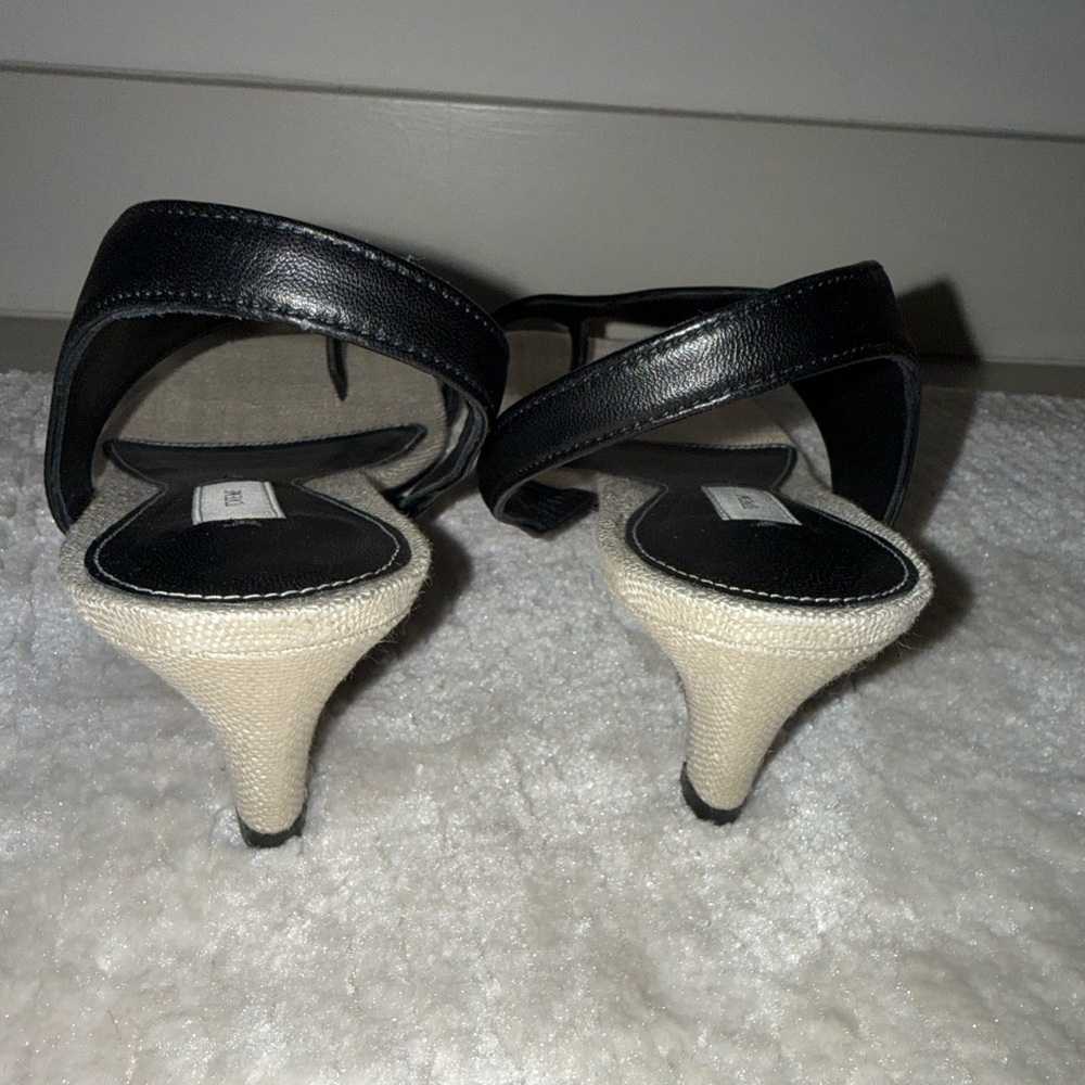 Toteme Sculptural Slingback Sandals, 40, Canvas Black - Picture 11 of 17